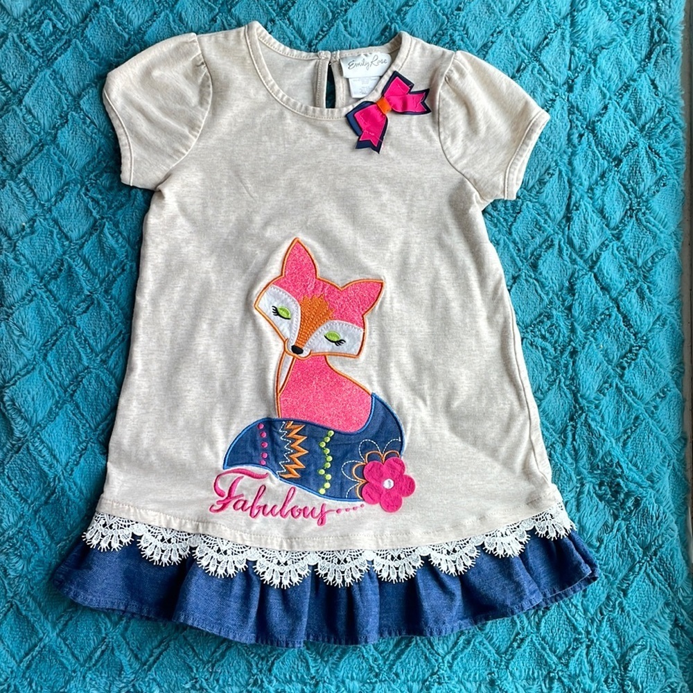 Emily Rose  Embroidered fox  Top Sz 8